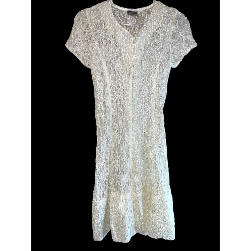 Sweet Soda By Great Escape Girls Size 16 Ivory Lace Dress No Slip With Buttons